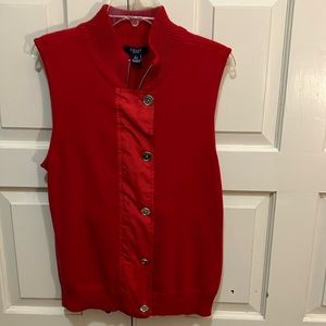 Large red Chaps sweater vest